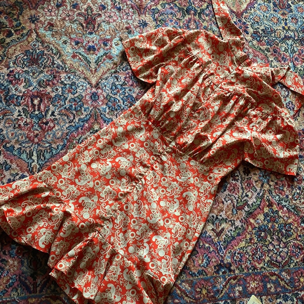Sandro lane paisley dress 38 - Picture 10 of 10